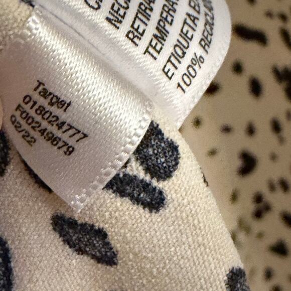 A New Day Women’s M Black White Abstract Dot Button Down Blouse Workwear Animal - Picture 8 of 10